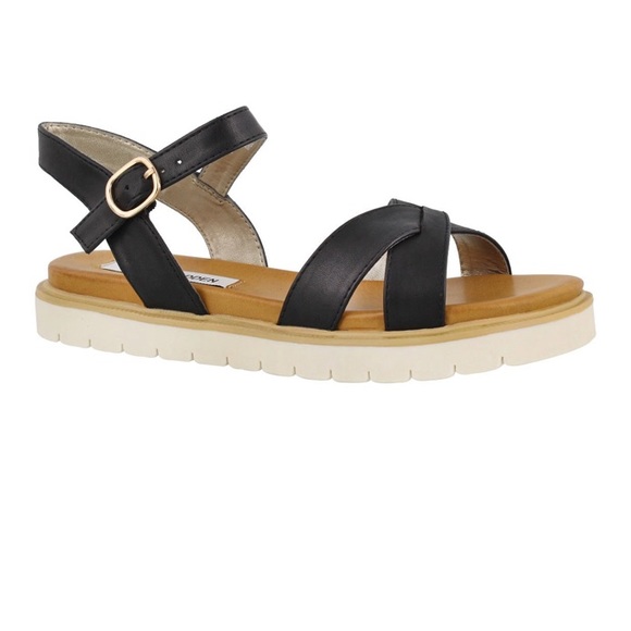Steve Madden Shoes - Steve Madden Black Leather Francois Sandal